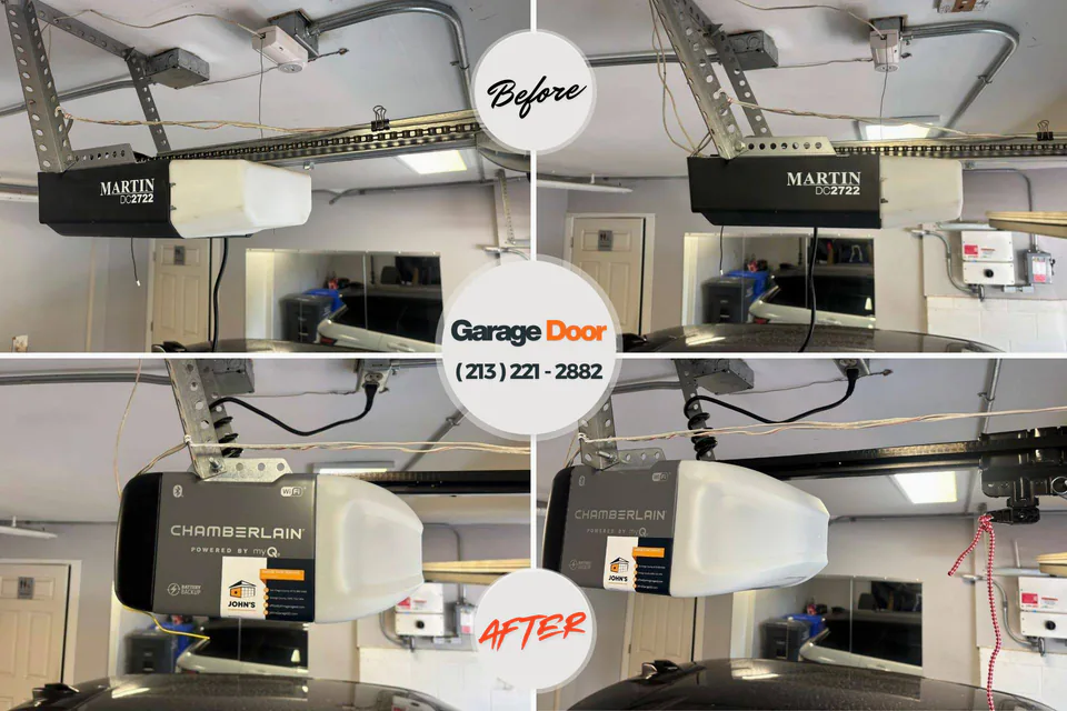 Before and after: garage door repair 60480